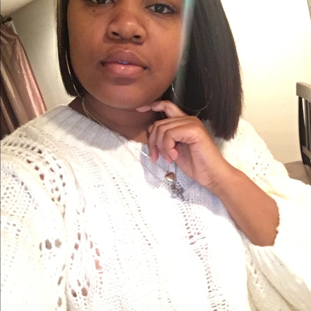 Crop top knit sweater